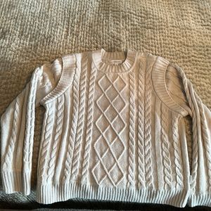 Calvin Klein Jeans ecru/beige sweater - size large